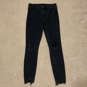 American Eagle Lu(x)e ripped super high-waisted jegging.